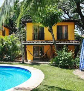Private villa building beside the tropical pool at Villas Macondo in Tamarindo Costa Rica